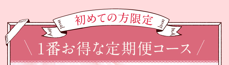 初めての方限定、1番お得な定期便コース