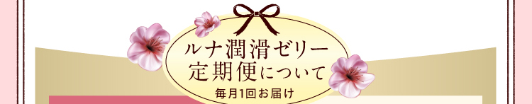 ルナ 潤滑ゼリー 定期便について（毎月1回お届け）